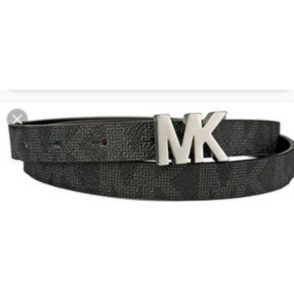 Michael Kors Signiture MK Logo Buckle Belt - Picture 1 of 6